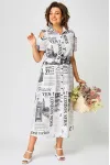 Платье Angelina & Company 1240 белый с принтом
