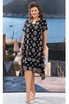 Платье Vittoria Queen 24663 черный+молочный принт