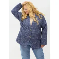 Пиджак Your Size 2267/164 Синий с добавлением бежевых нитей