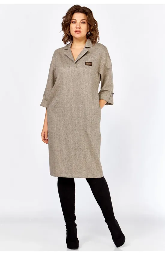 Платье Милора-Стиль 1395 песочная елочка