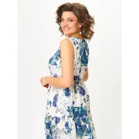 Платье Zlata 4456 бело-синий