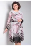 Платье Your Size 2220/170 Розово-серый принт