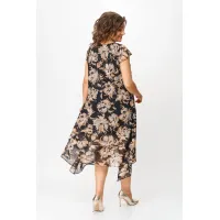 Платье Solomea Lux 958А черный с бежевым