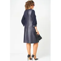 Платье Eva Grant 7310D синий баклажан