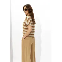 Майка Люше 4350 оттенки бежево-коричневый