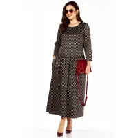 Платье Taita Plus 2526-3 т.шоколад + беж