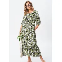 Платье Your Size 2255/164 Цветочный принт на черном