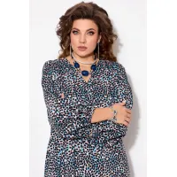 Платье Fita 1191 бежево-бирюзовый