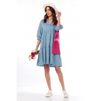 Платье Lucky Fox 1436 серо-голубой