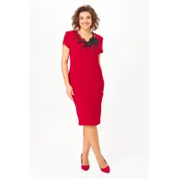 Платье Solomea Lux 973В алый с черным