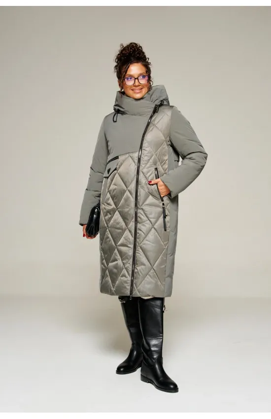 Пальто Beautiful & Free 8023 серый