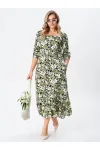 Платье Your Size 2255/170 Цветочный принт на черном