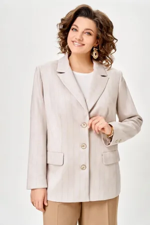 Пиджак Swallow 910 Бежевый «Серая елочка»