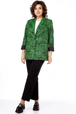 Пиджак Lady Style Classic 3061 Зеленый с черным