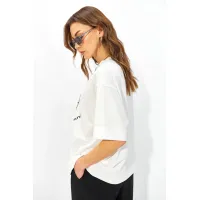 Майка Люше 4341 молоко+черный