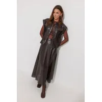 Жилет Люше 4282 темный шоколад