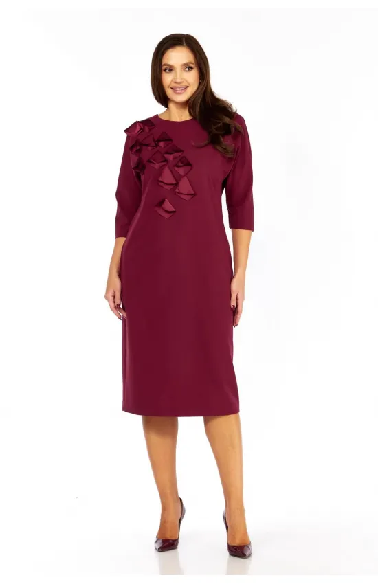 Платье Карина Делюкс М-1405 брусника