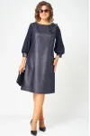 Платье Eva Grant 7310D синий баклажан