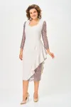Платье Mira Fashion 5654 молочный+кружево