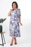 Платье Alani 2373 белый + фиолетовый
