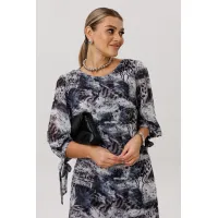 Платье Anelli 1733 Леопардовый серый