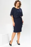 Платье Romanovich 1-2371 синий флок