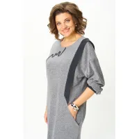 Платье Карина Делюкс М-1402 серый