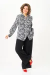 Блузка Michel Chic 796 черно-белый/розы Блузка Michel Chic 796 черно-белый/розы