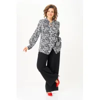 Блузка Michel Chic 796 черно-белый/розы