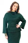 Кофта T&n 7731 изумруд с серебристым блеском.