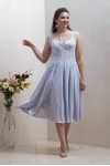 Платье Condra Deluxe 4297 Серый-молочный