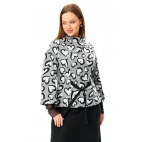 Кофта T&n 7724 серый дизайн «сердечки»