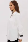Блузка Mislana 12412 белый(отделка кружево) Блузка Mislana 12412 белый(отделка кружево)