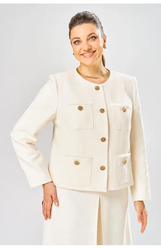 Пиджак Bonna Image 1039-1 молочный
