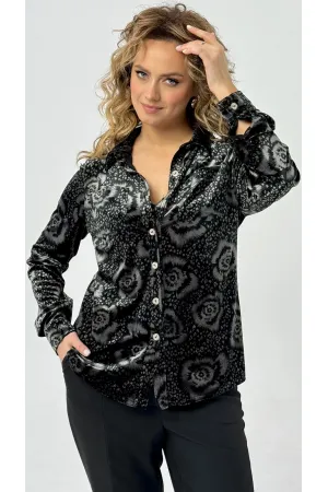 Блузка Condra Deluxe 16236 черно-серый