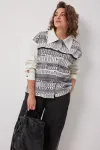 Блузка Begimoda 4136 сливочно-серый