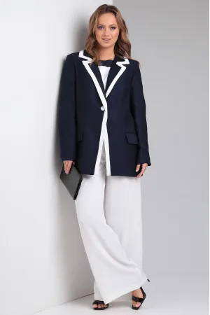 Пиджак Viola Style 6081 сине-белый