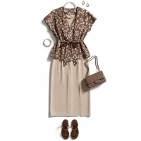 Пиджак Vittoria Queen 28123ж коричневый, принт