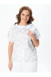 Блузка Condra Deluxe 16241 белый серебристый