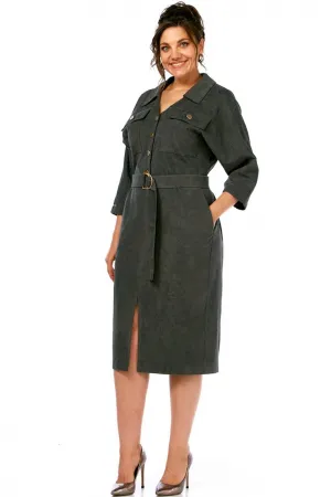 Платье Милора-Стиль 1377 хаки