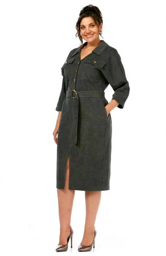 Платье Милора-Стиль 1377 хаки