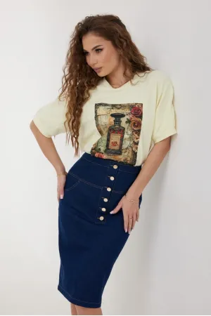 Блузка Vesnaletto 4391-3 молочный+принт