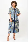 Платье Michel Chic 2168 голубой + цветы