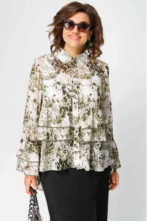 Блузка Eva Grant 7221 олива