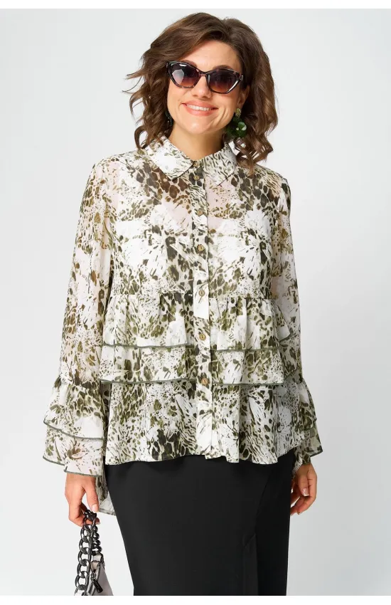 Блузка Eva Grant 7221 олива