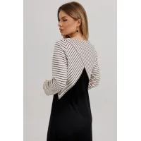 Платье Faufilure С1819 бежево-черный