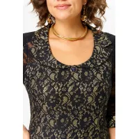 Платье Solomea Lux 944Б черный с золотистым