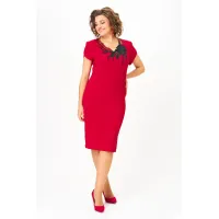 Платье Solomea Lux 973В алый с черным