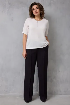 Брюки Begimoda 6079 чёрный баклажан