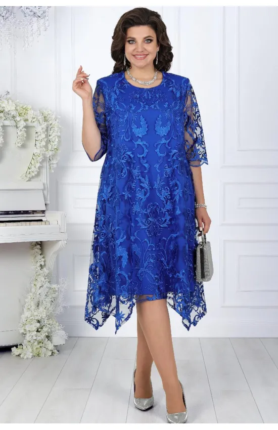 Платье Ninele 7431 Васильковый